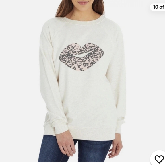 Wildfox Tops - Wildfox Leopard Kiss Lips Print